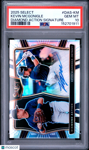 2025 Panini Select Diamond Action Signatures Kevin McGonigle #DAS-KM PSA 10