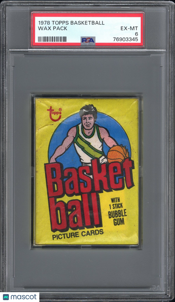 1978 Topps Basketball Wax Pack Wax Pack PSA 6
