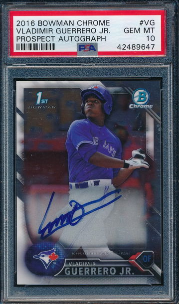 2016 Bowman Chrome PSA 10 Vladimir Guerrero Jr RC AUTO