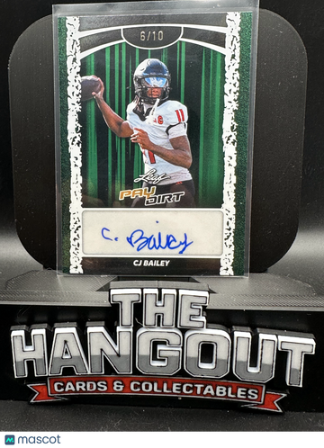 2026 Leaf Paydirt CJ Bailey #BA-CJB Green /10