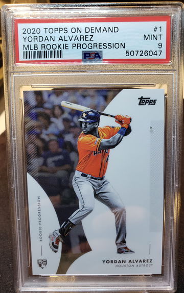 Yordan Alvarez 2020 Topps On Demand Rookie Progression #1 Rookie RC Mint PSA 9