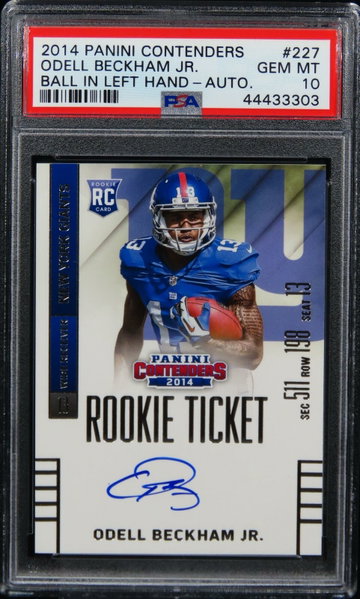 2014 Panini Contenders Odell Beckham Jr. AUTOGRAPH ROOKIE #227 PSA 10 GEM MINT