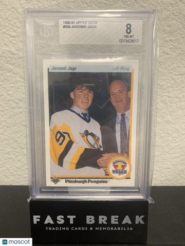 1990 Upper Deck Jaromir Jagr #356 Rookie BGS 8