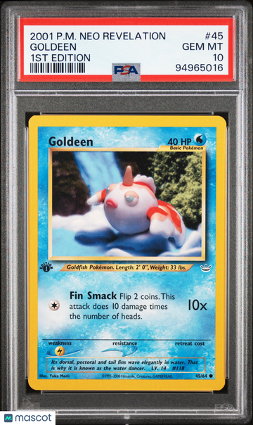 2001 Pokemon Neo Revelation Goldeen 1st Edition PSA 10 #45