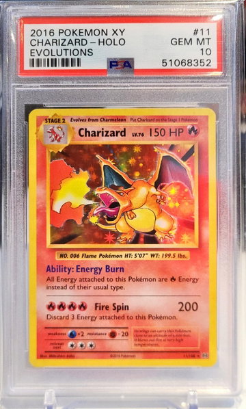 2016 Pokemon XY Evolutions Charizard Holo PSA 10