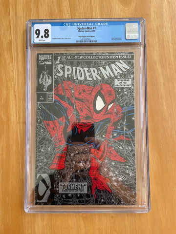 Spider-Man #1 CGC 9.8 Silver Rare No Price Variant White Pages 