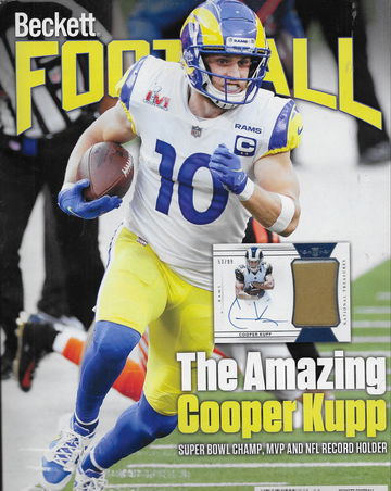 Beckett Football Card Monthly Price Guide Magazine May 2022 Cooper Kupp Los Angeles Rams