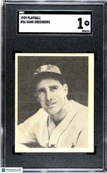 1939 Playball Hank Greenberg #56 SGC 1