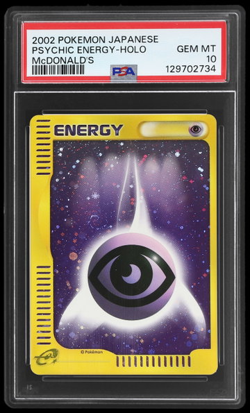 2002 Pokemon Mcdonald's Japanese Psychic Energy Holo PSA 10