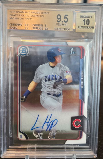 Ian Happ 2015 Bowman Chrome 1st Auto BGS 9.5