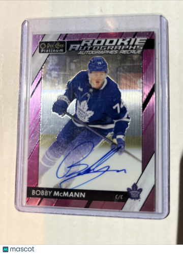 2023-24 O-Pee-Chee Platinum Bobby Mcmann #R-BM Matte Pink Parallel/Variety Rookie Insert Leaf