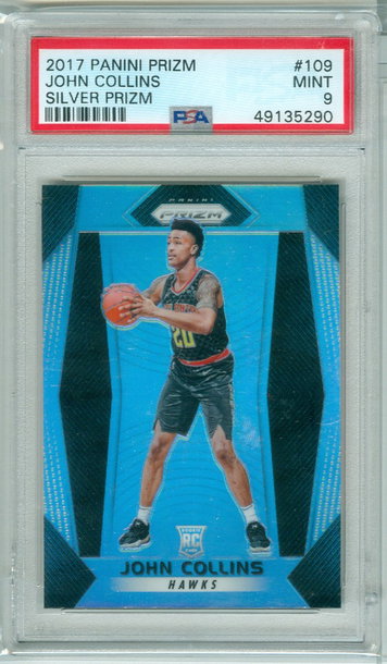 John Collins 2017 Prizm Silver #109 PSA 9 Rookie RC