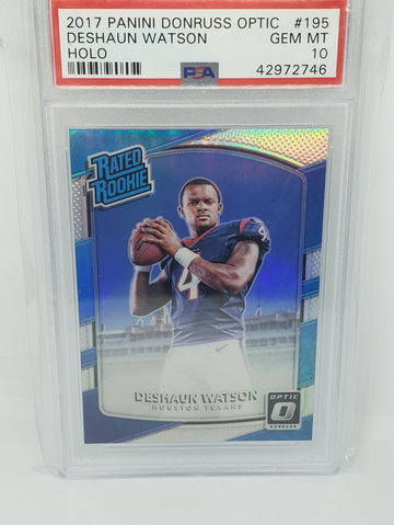 2017 deshaun watson optic holo psa 10