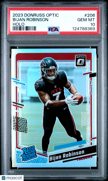 2023 Panini Donruss Optic Bijan Robinson #206 Holo Rookie PSA 10