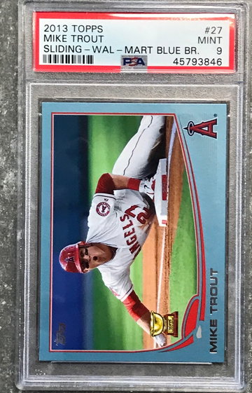 Mike Trout 2013 Walmart Blue PSA