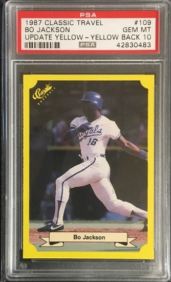 1987 Classic Travel - BO JACKSON - Yellow - PSA 10