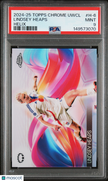 2024 Topps Chrome UEFA Women's Champions League Helix Lindsey Heaps #H-6 PSA 9