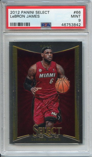 2012 Panini Select Lebron James PSA 9 Heat NEP