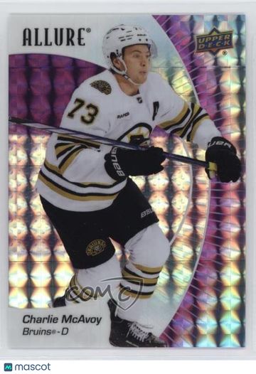 2023-24 Upper Deck Allure Charlie McAvoy #55 Purple Diamond 08/10 Parallel/Variety Base Set