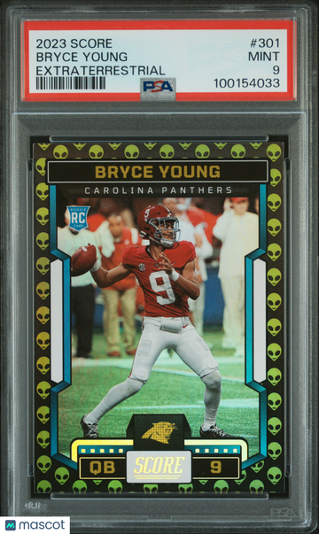 2023 Panini Score Bryce Young #301 Extraterrestrial PSA 9