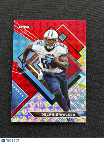 Delanie Walker 2024 Topps Finest Red Refractor Tennessee Titans
