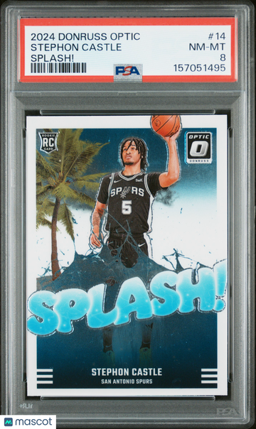 Stephon Castle 2024 Panini Donruss Optic Splash! #14- PSA 8