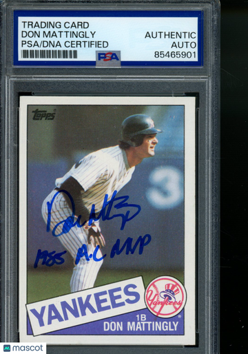 1985 Topps Don Mattingly #665 PSA A Auto A