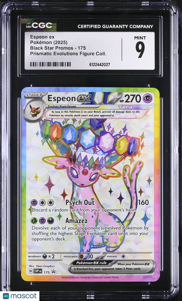2025 Pokemon Black Star Promos Espeon ex CGC 9 #175