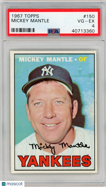 1967 Topps Mickey Mantle #150 PSA 4
