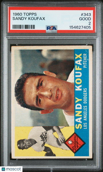 1960 Topps Sandy Koufax #343 PSA 2