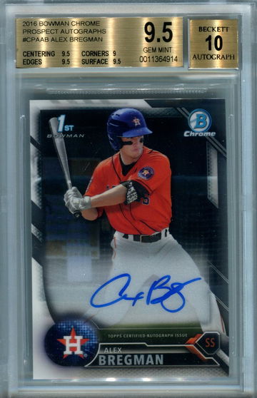 Alex Bregman BGS 9.5 auto 10