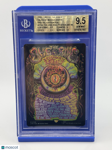 The Lord of the Rings: Tales of Middle-earth (LTR) The One Ring Foil Mythic (Borderless Poster) BGS 9.5 #0748
