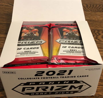 2021 Panini Draft Picks Collegiate Football 12 cello pack box not sealed