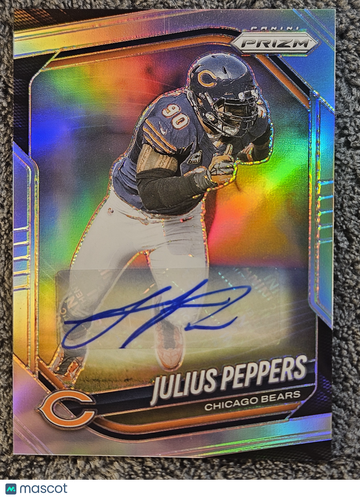 2025 Prizm Julius Peppers #296 Silver Autograph HOF Auto