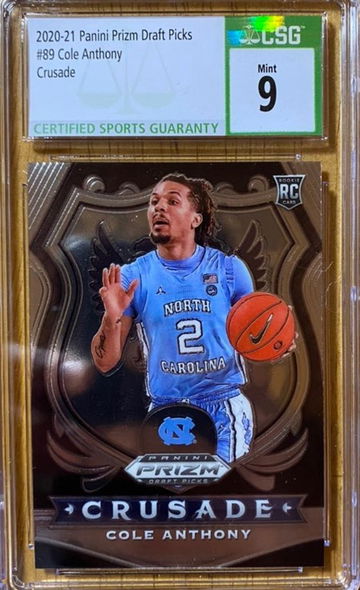 2020 Panini Prizm Draft Picks Cole Anthony Crusade CSG 9 Mint