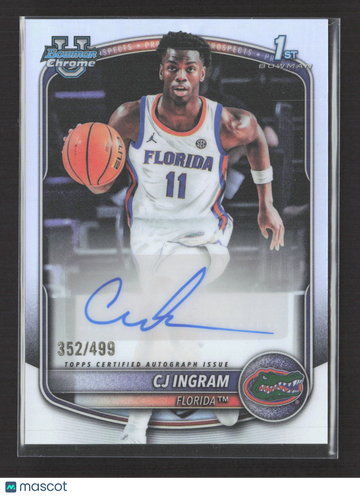 2025 Topps Bowman Chrome CJ Ingram #CPA-CI Refractor 352/499 1st Bowman Auto