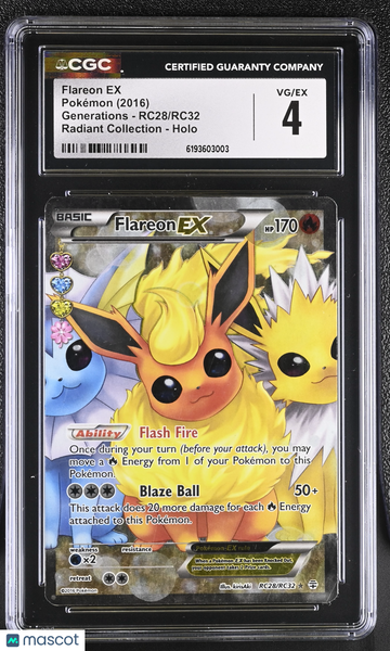 Flareon EX #RC28/RC32 2016 Pokemon Generations CGC 4