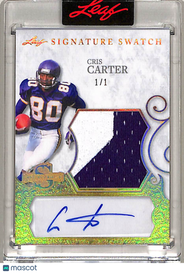 2026 Leaf Signature Swatch Spectacular Cris Carter #SS-CC1 /1 Signature Swatch Game-Used Memorabilia