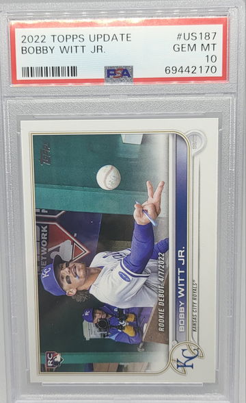 2022 Topps Update #US187 Bobby Witt Jr RC PSA 10 Gem Mint