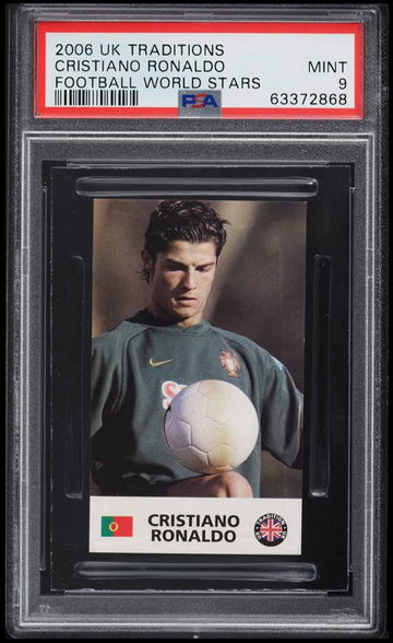 Cristiano Ronaldo 2006 UK Traditions Football World Stars PSA MINT 9