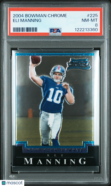 2004 Bowman Chrome Eli Manning #225 Low Pop Rookie PSA 8
