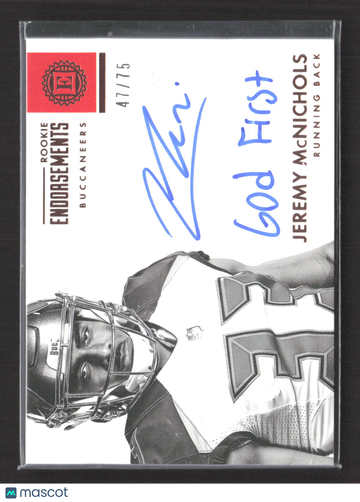 2017 Panini Encased Rookie Endorsements Jeremy McNichols #RE-JMN /75