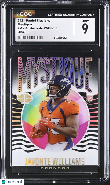 2021 Panini Illusions Javonte Williams #MY-15 Black Mystique CGC 9