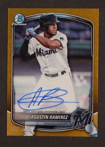 2023 Bowman Chrome #BMA-AR Agustin Ramirez Gold /50 Auto