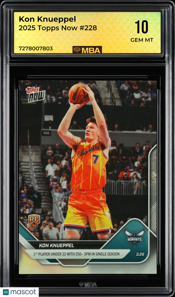 2025 Topps Now Kon Knueppel #228 MBA 10