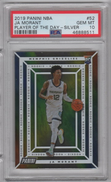 2019 Panini Ja Morant Player Of The Day Silver PSA 10