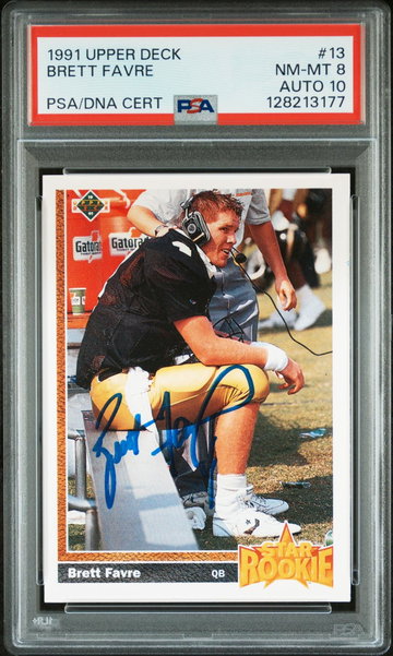 1991 Upper Deck Brett Favre #13 PSA 8
