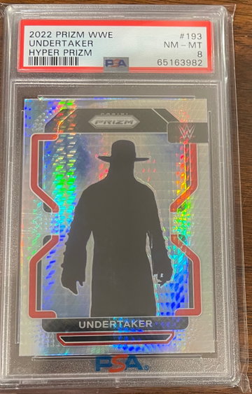 2022 Panini WWE Prizm Undertaker Hyper Prizm  #193 Card WWF PSA 8