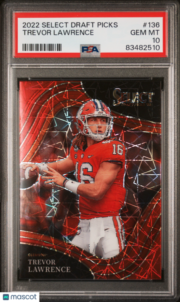 2022 Panini Select Draft Picks Trevor Lawrence #136 PSA 10