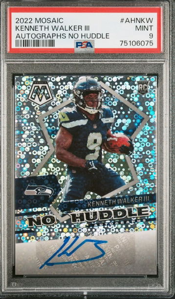 2022 Mosaic Kenneth Walker III Auto No Huddle PSA 9
